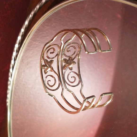 Krementz Two Toned Rose/Yellow Goldtone Bracelet - Vintage 1950s - Picture 6 of 8